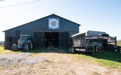Barn, tractor & trailer