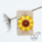Broche tournesol en cuir recyclé