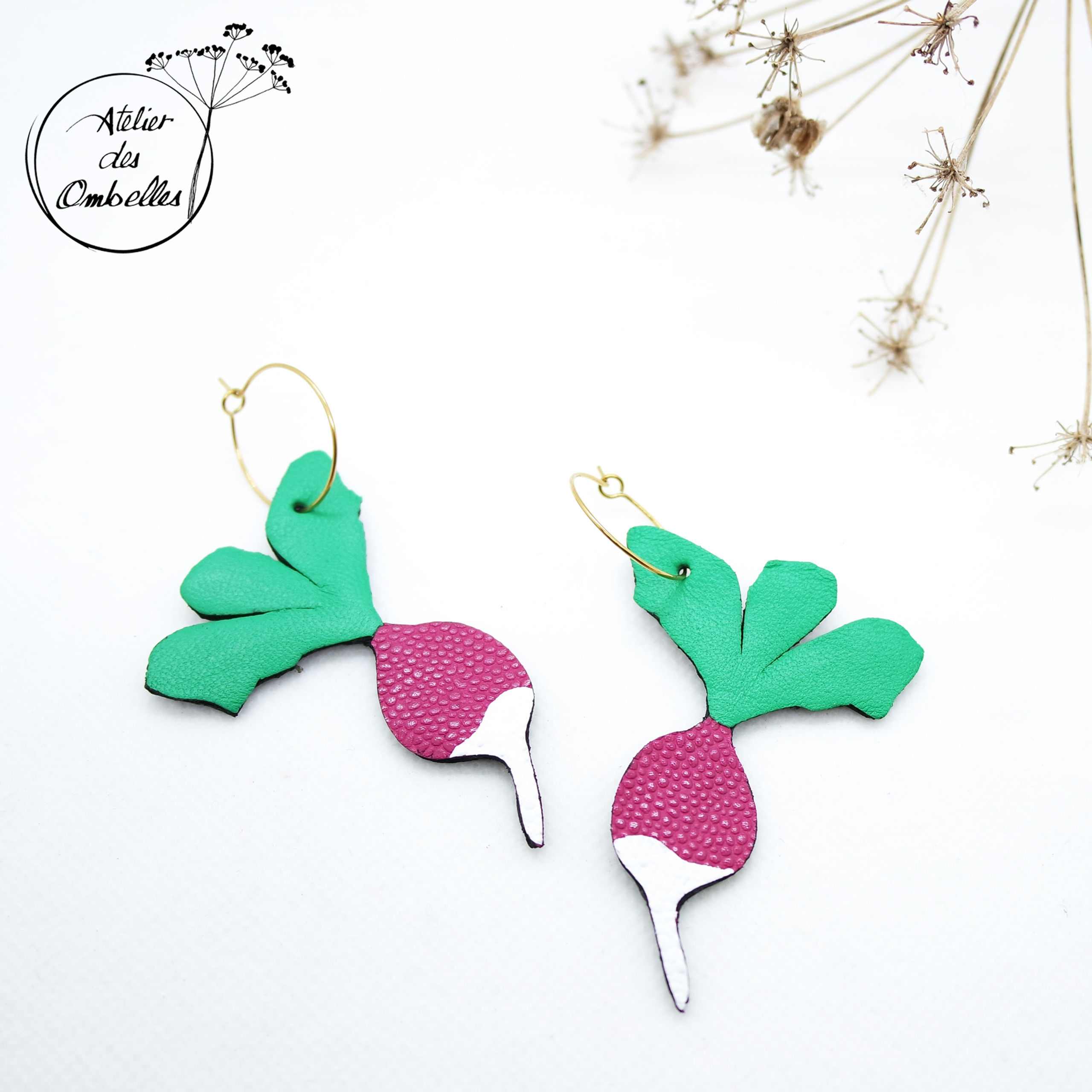 Boucles d'oreilles Radis