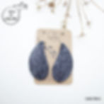 Boucles d'oreilles Moules en cuir recyclé