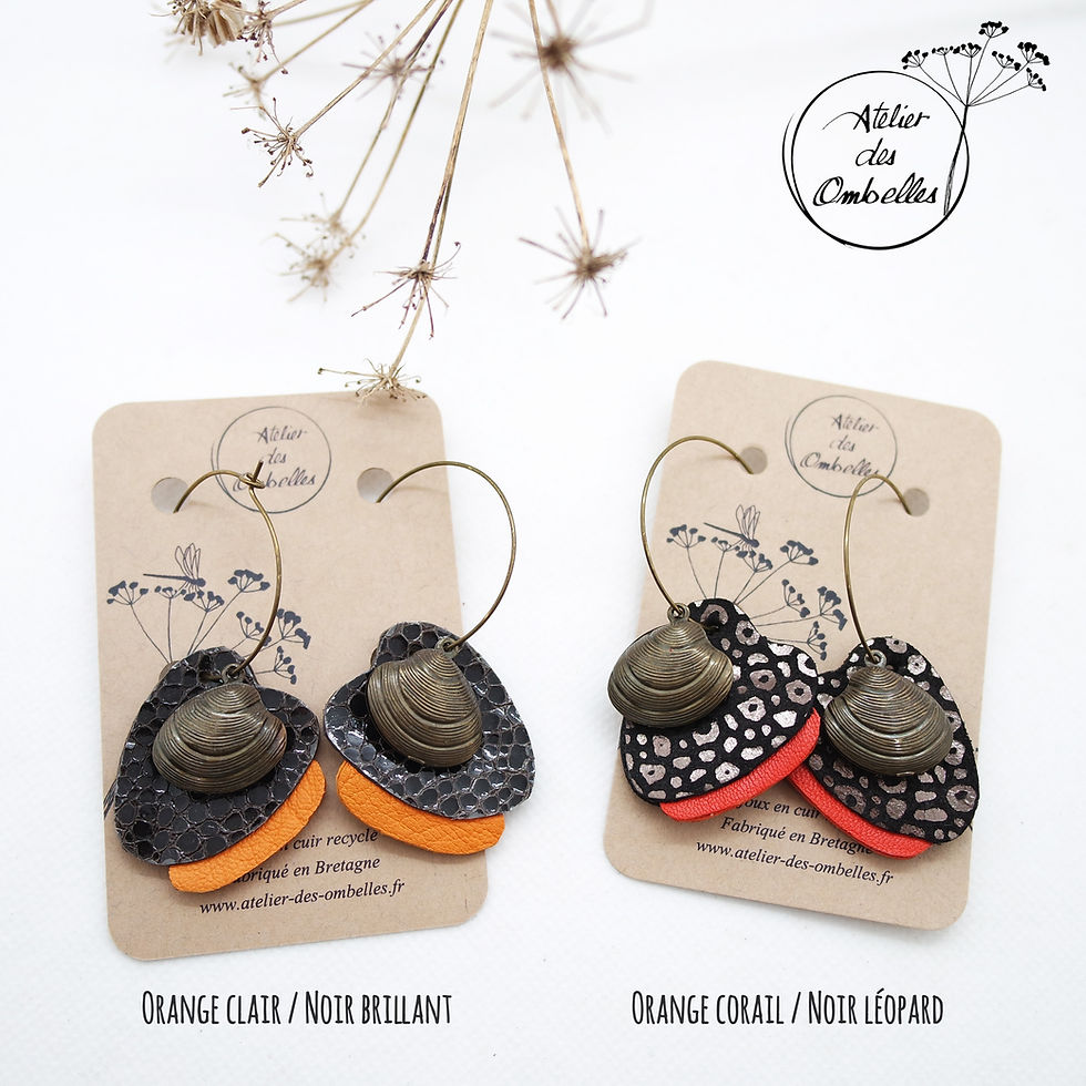Miniature : Boucles d'oreilles Palourdes
