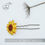 Miniature : Pique à cheveux tournesol en cuir atelier des ombelles