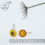 Miniature : Boucles d'oreilles tournesol en cuir recyclé