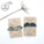 Boucles d'oreilles méduses en cuir recyclé Atelier des Ombelles