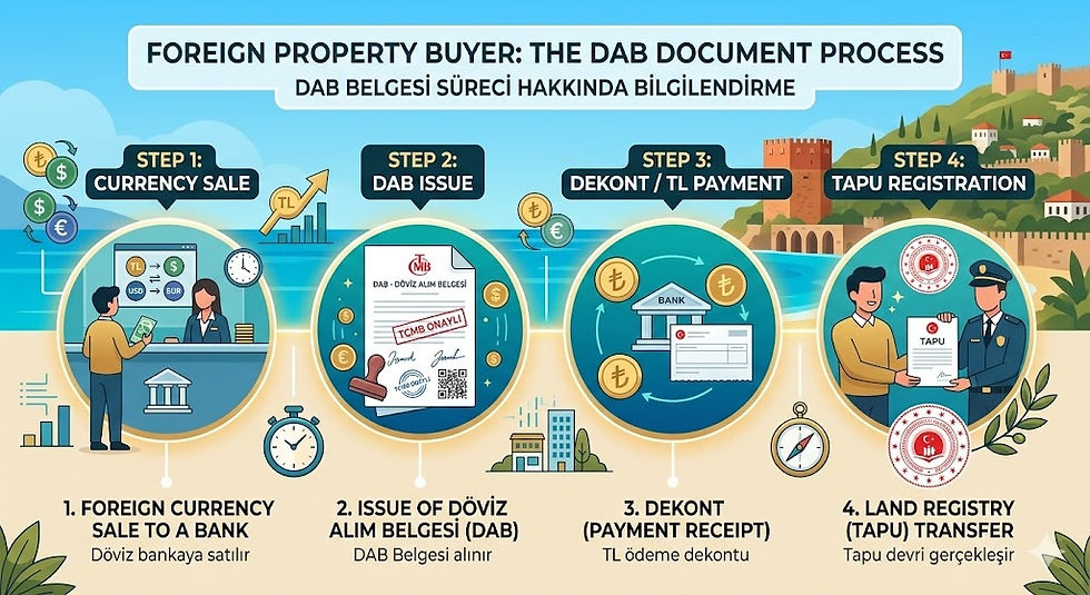 DAB(DÖVİZ ALIM BELGESİ) BELGELİ TAŞINMAZ SATIŞ VEKALETNAMESİ