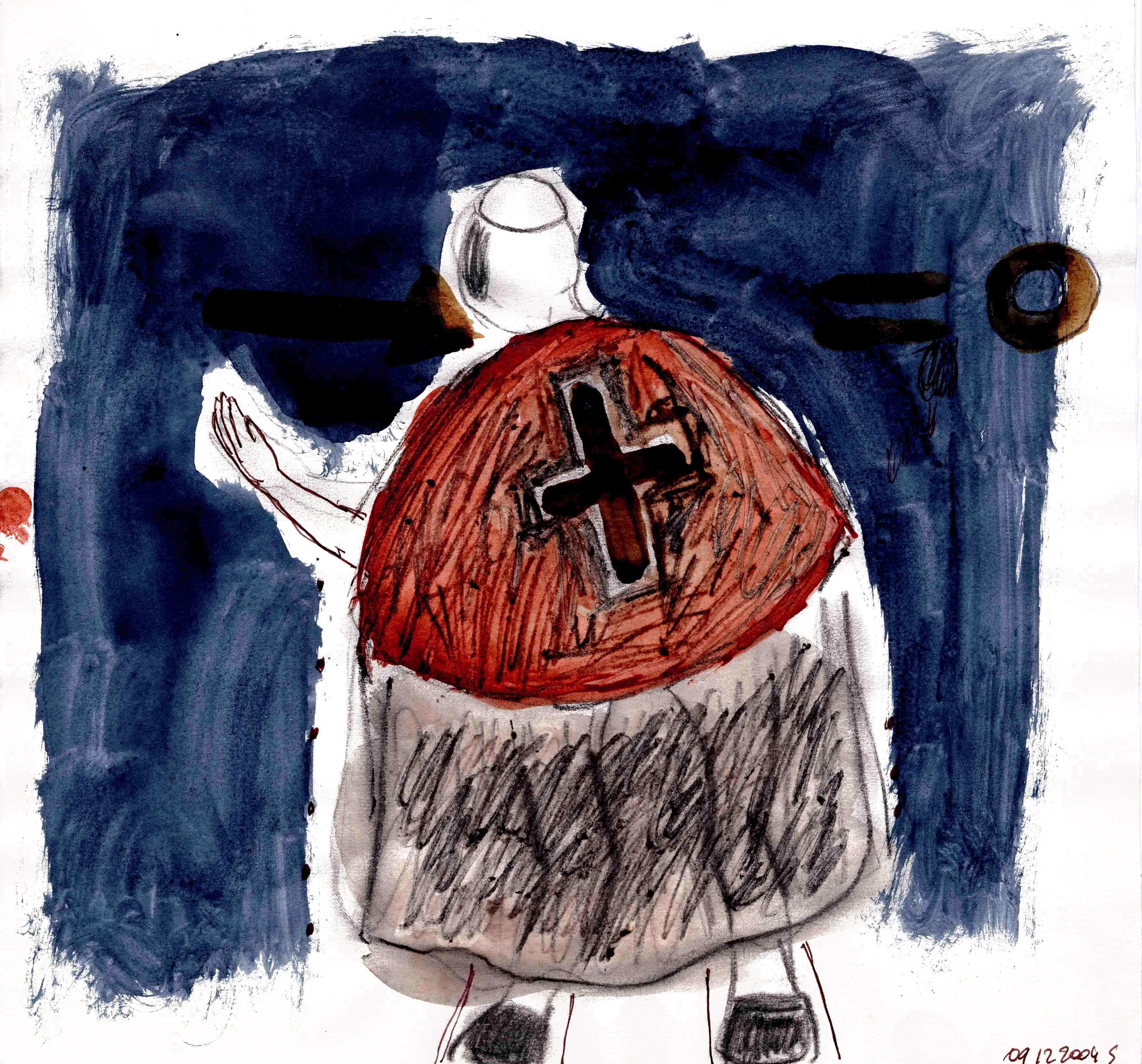 Pie XVII 29x30cm encres