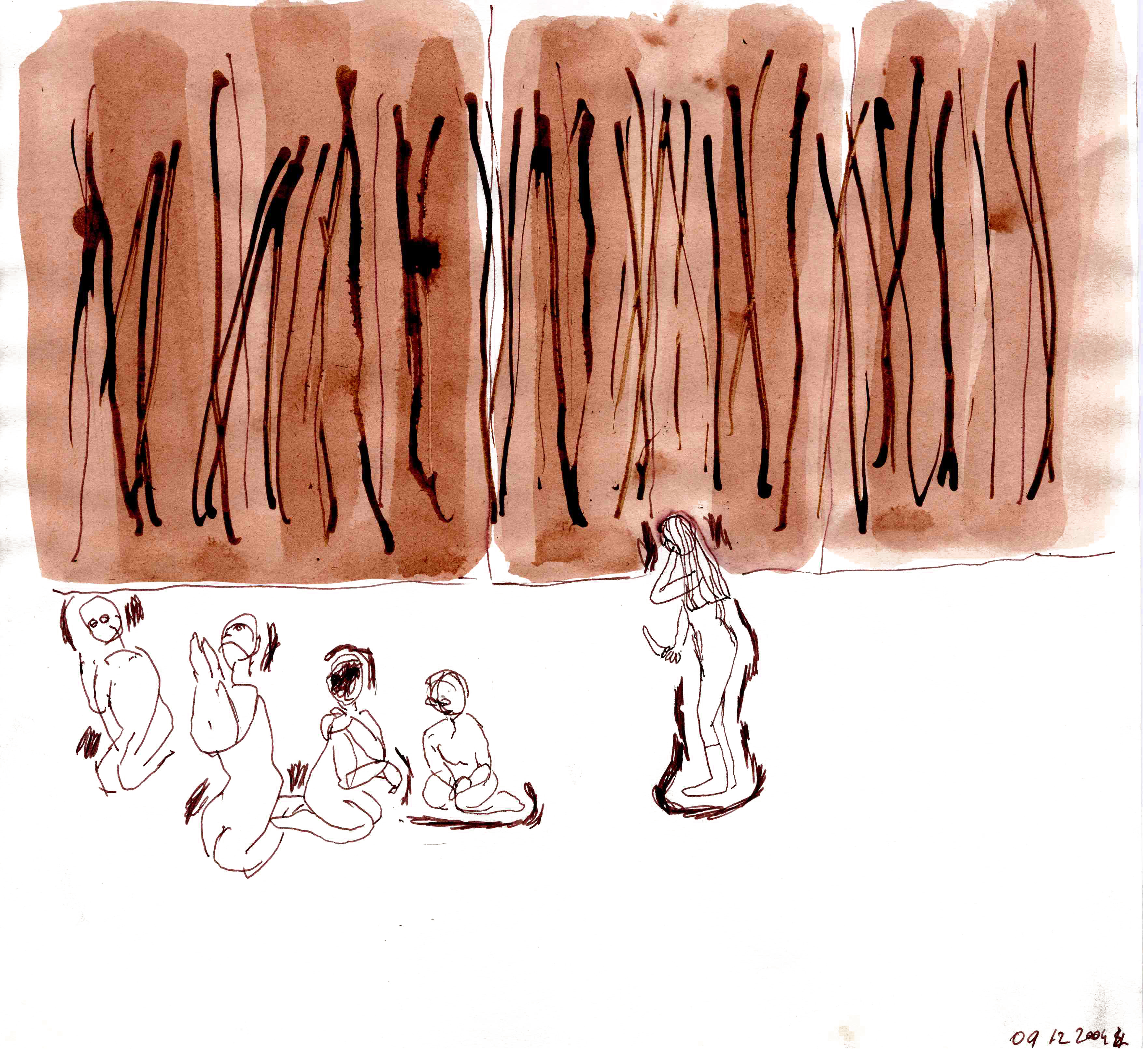 last moment 29x30cm encres