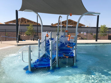 spray park in pool