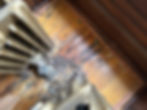 Prolonged water damage from radiators on an antique floor