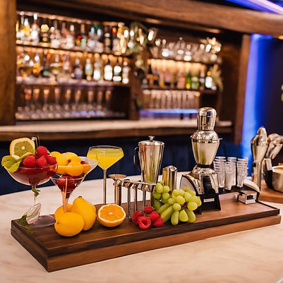 Fancy Bar Setup Showing Fruit and Equipment for Bartend Service.jpg
