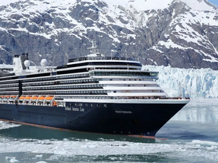 Cruise ship sailing in Alaska