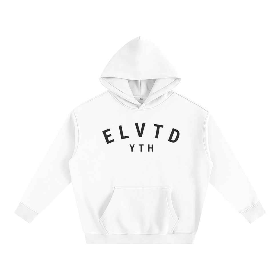 Thumbnail: ELVTD YTH | John 10:10  Black Lettering Oversized Fleece Hoodie, Adult Sizes