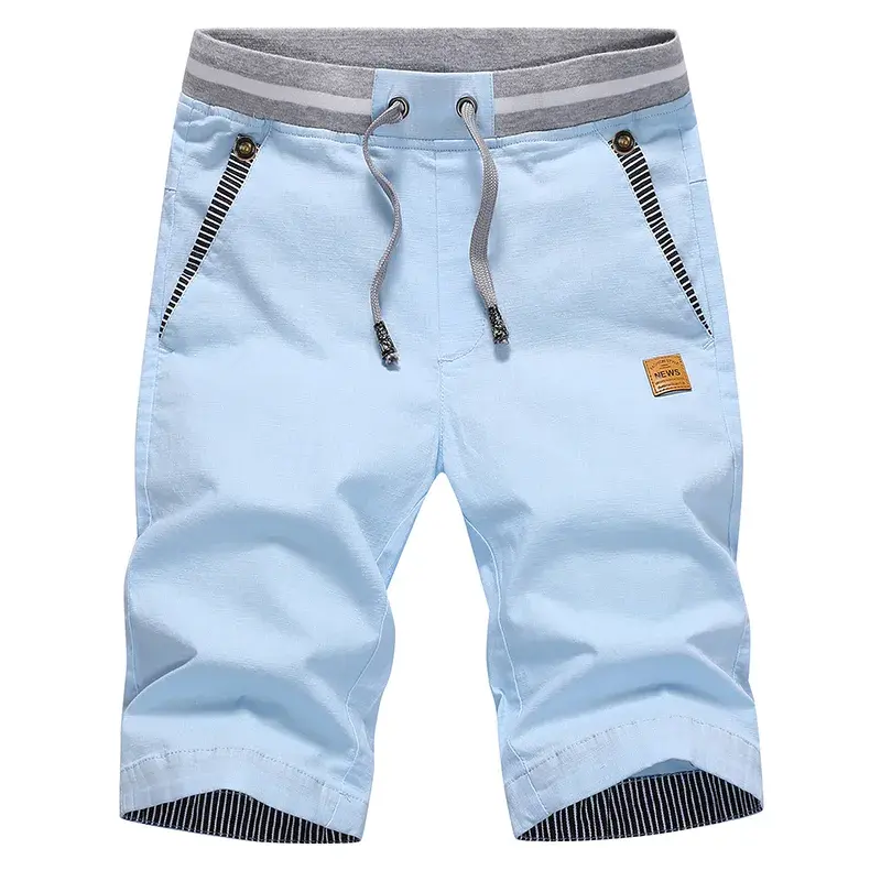 Miniaturbild: Linen Mens Shorts Newest Summer Casual Shorts Men Cotton Fashion Men Short