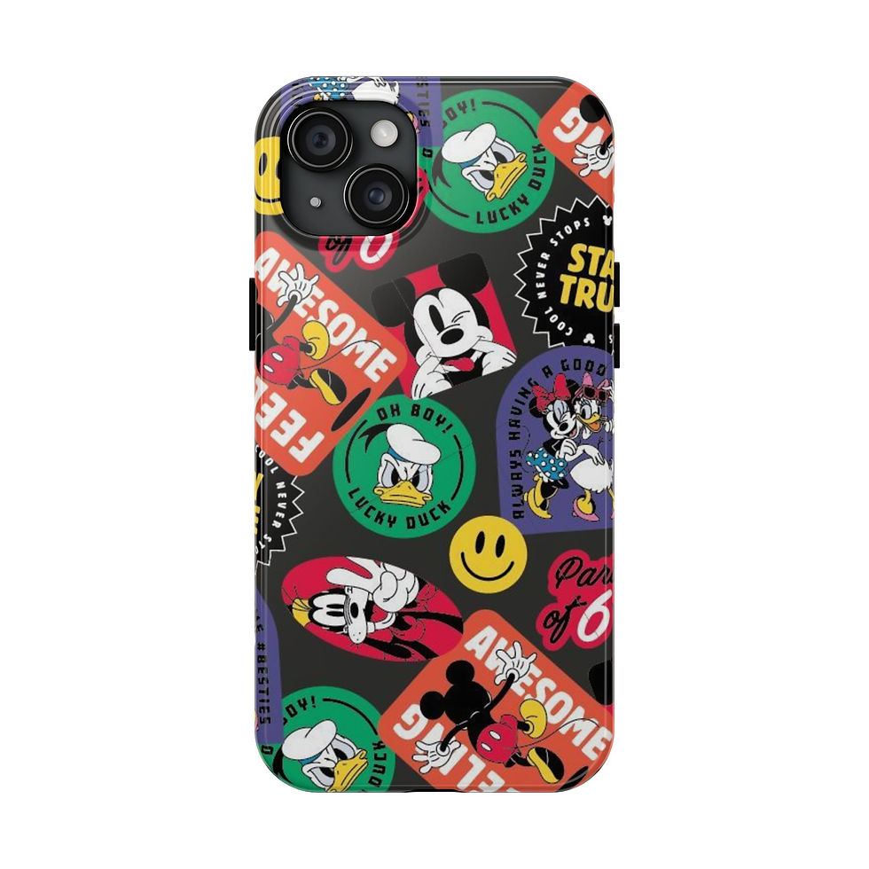 Mickey & Friends multicolor sticker shockproof phone case for iPhone and Samsung – made4ushop.com