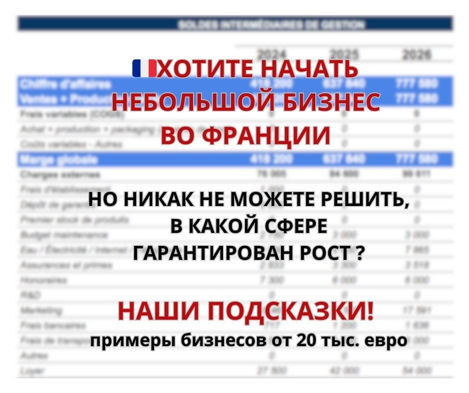 Небольшие бизнесы, которые выгоднее всего открыть во Франции.