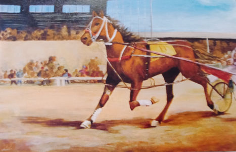 horse racing racecourse cup day acrylic painting art new zealand artist Joan O'Connor Gestro