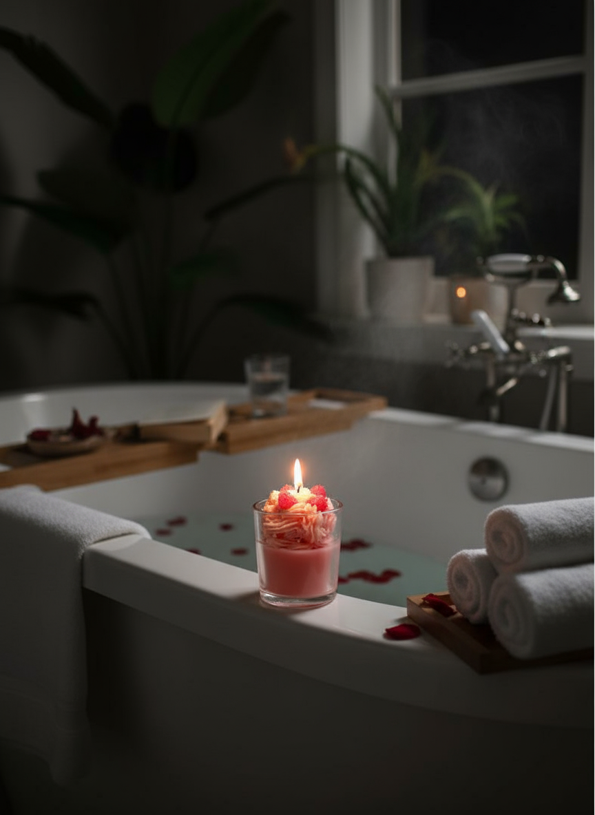 Thumbnail: Strawberry Themed Candle (Pack of 4)