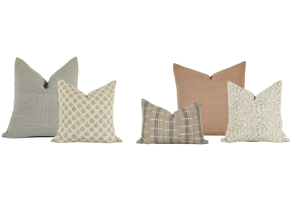 Green Terracotta Vintage Pillow combo