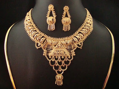 Bridal Jewellery Sets, Wedding Gold Necklace with Earrings sets designs