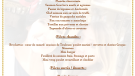 FÊTE DE SAINT THOMAS Samedi 4 juillet 20h
Voici le menu : MIAM !
