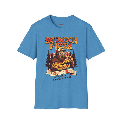 Squatch Pizza T-Shirt – Funny Bigfoot Pizza Tee by Media Squatch