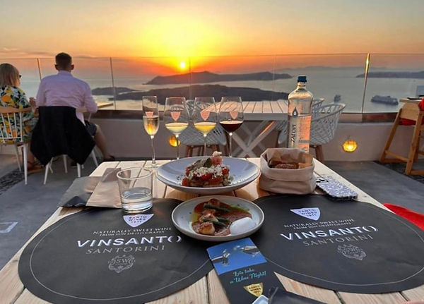 Sunset In Santorini at Santos Winery