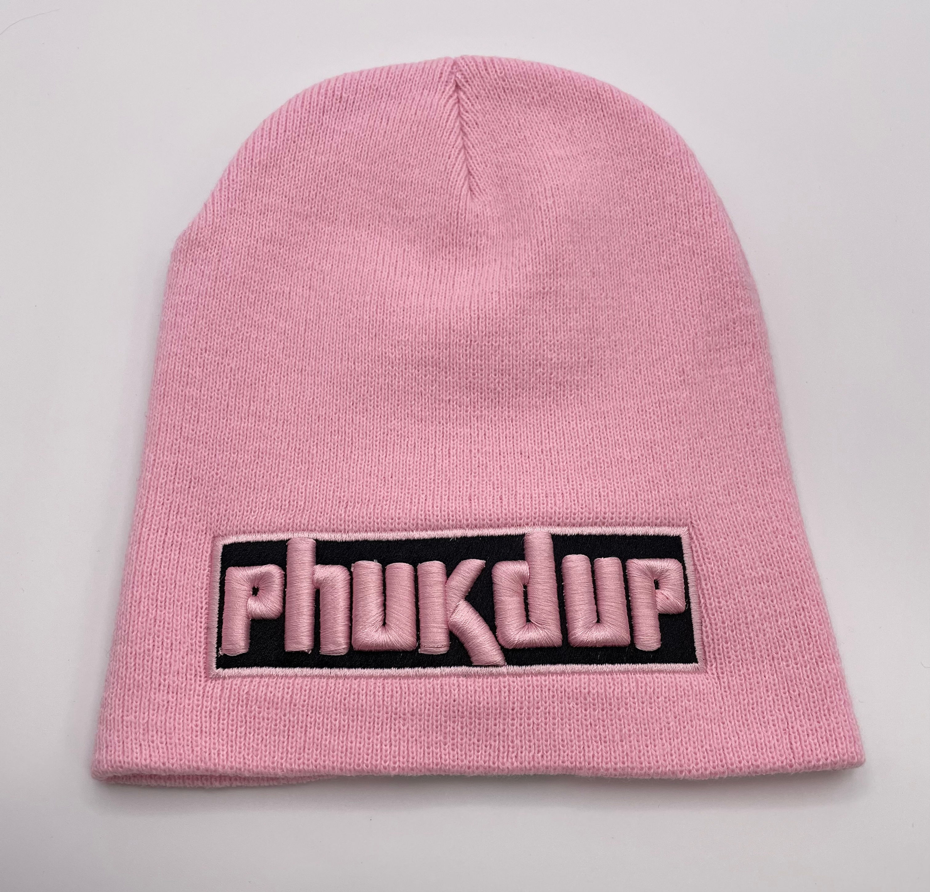 Pink / Black Beanie