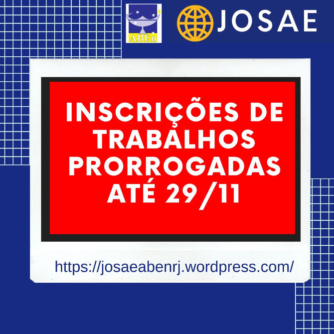 III JOSAE - Inscrições Prorrogadas