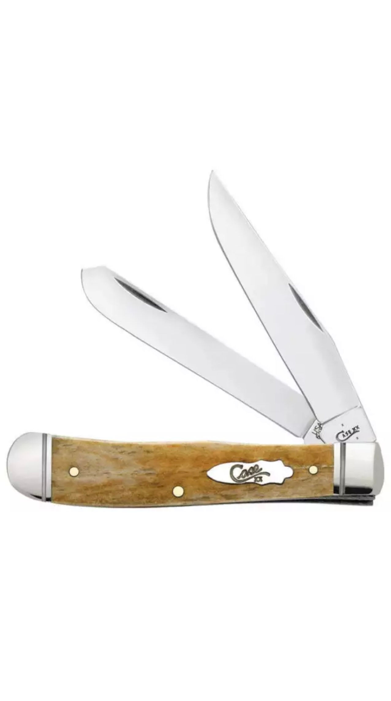 58182 Antique Smooth Bone Trapper (6254 SS) Fluted Bolsters 