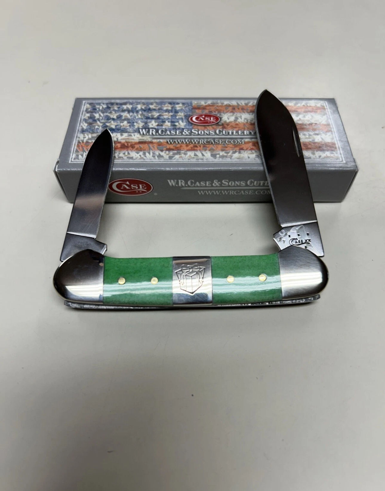 CASE XX #65586 CHRISTMAS BRIGHT GREEN CANOE SS