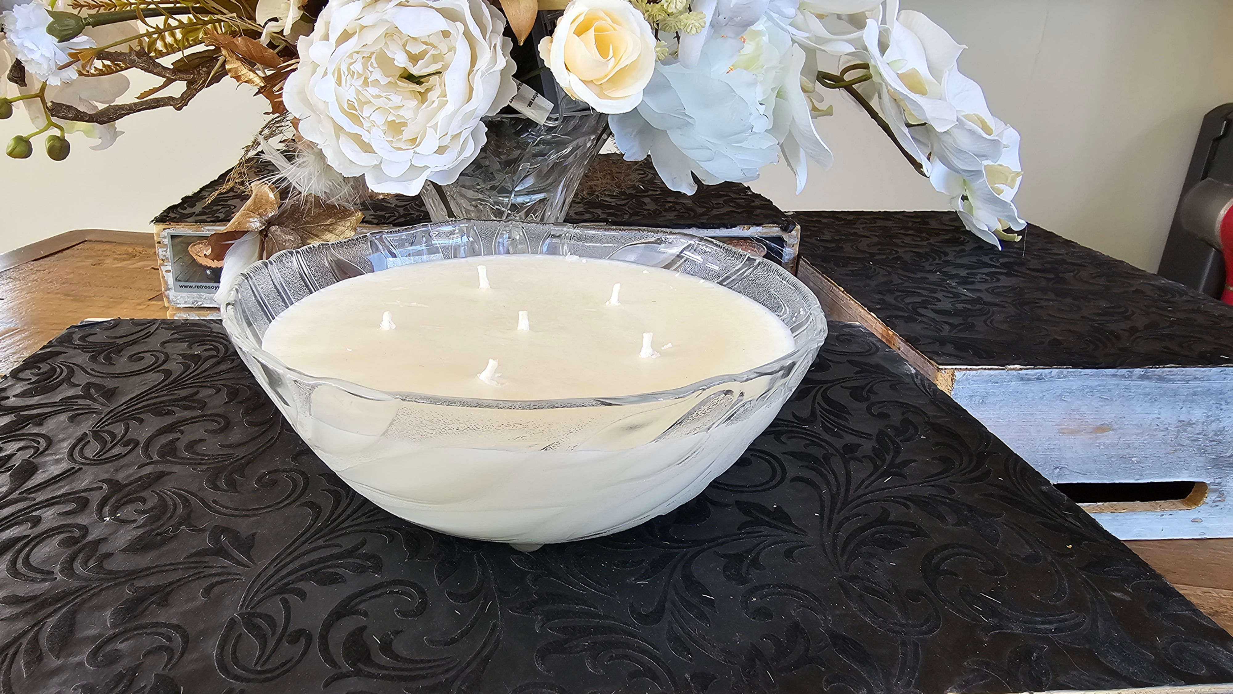 Floral Design Candle