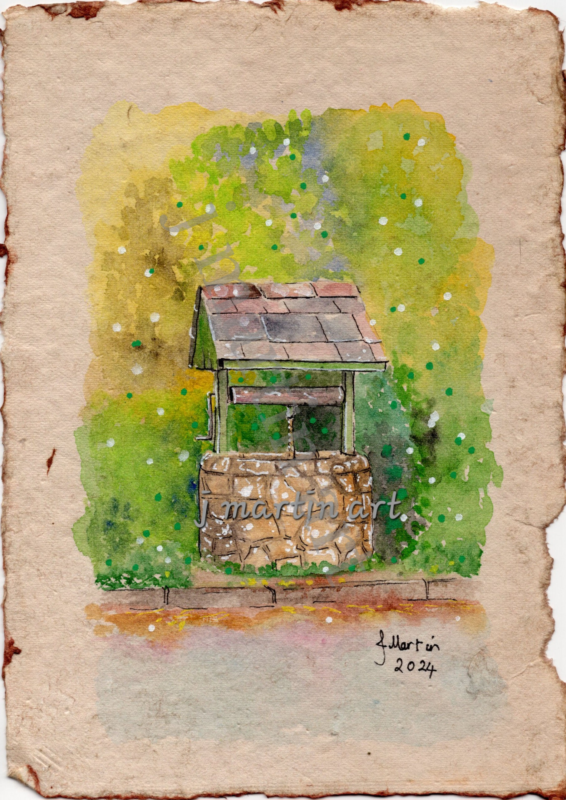 Small Art. Wishing Well. Unmounted, unframed