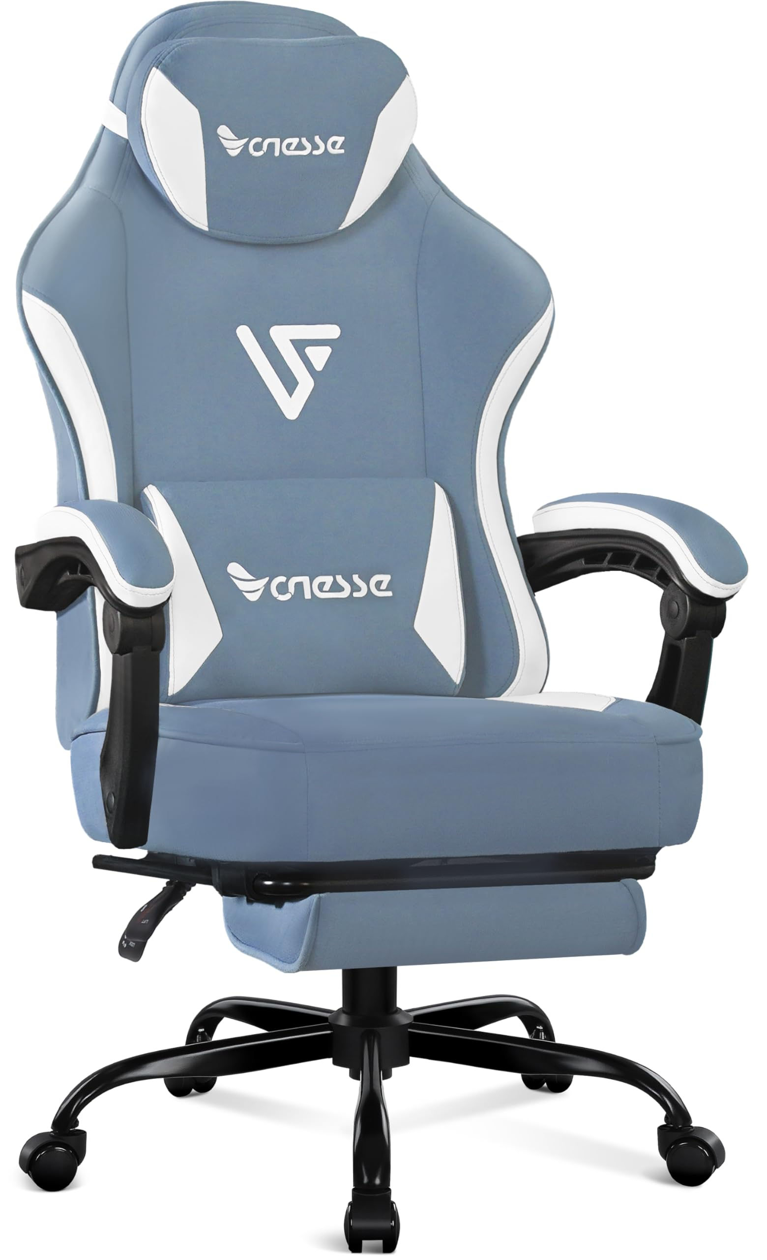 Vonesse Gaming Chair Computer Chair Fabric with Pocket Spring Cushion Office Cha