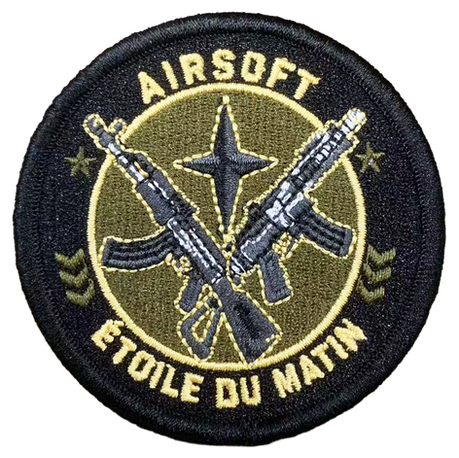 Écusson brodé Airsoft Étoile du Matin avec deux répliques