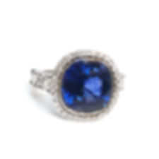 Cushion Sapphire With Halo