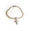 Thumbnail: Fresh Water Pearl Bracelet with Diamond Cross