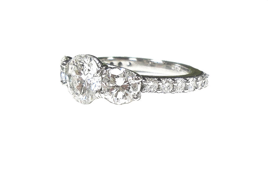 Thumbnail: 3 Stone Dream Ring "Lots of Bling"