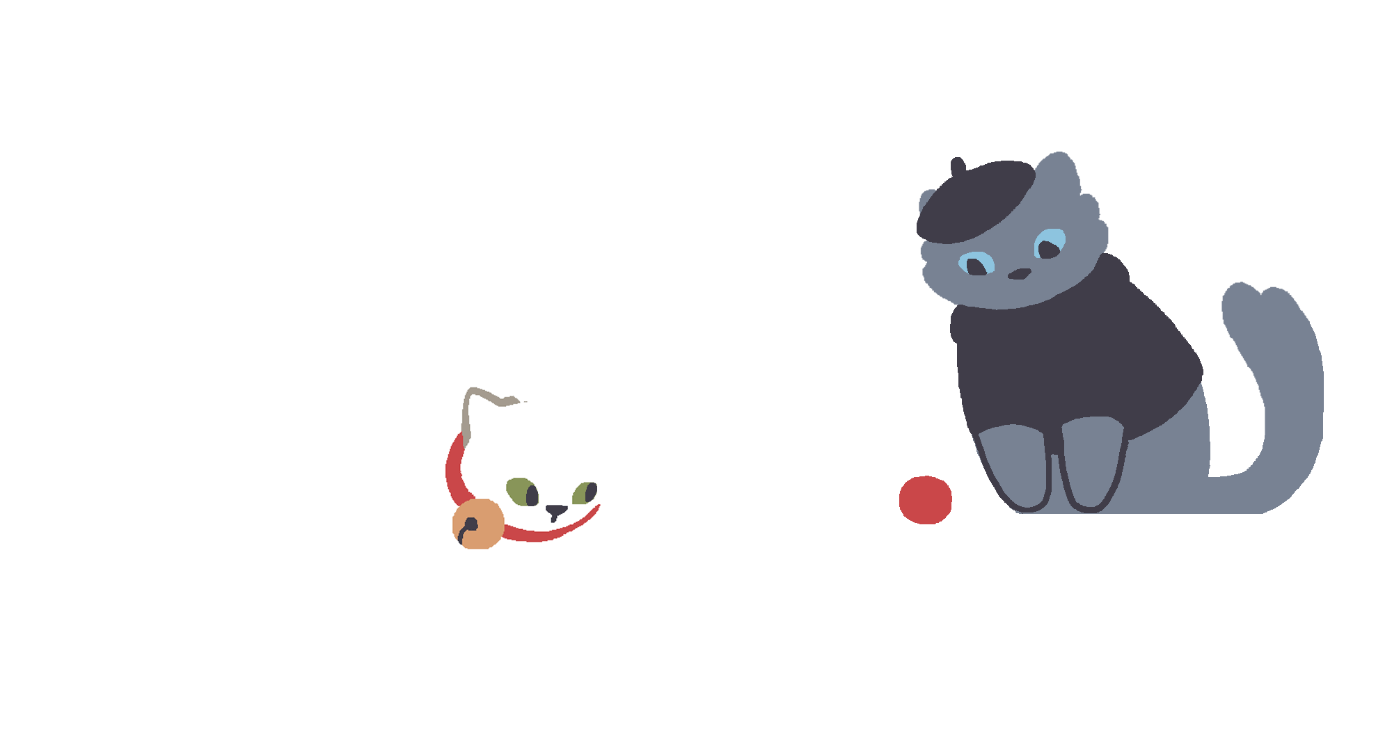 cats-with-ball-beret.gif