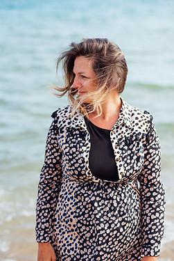Karen on the beach