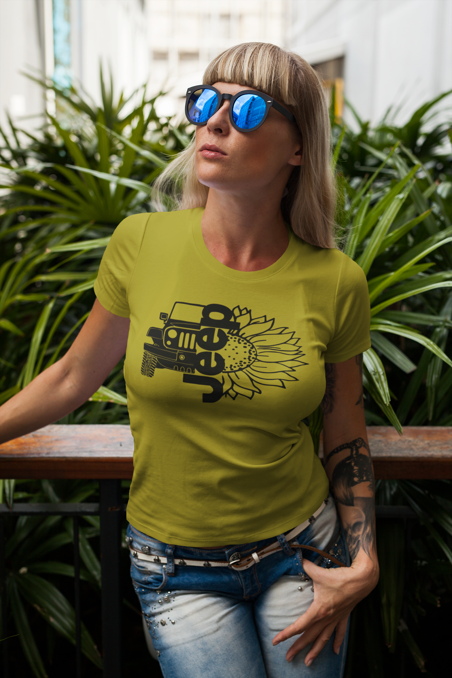 Jeep & Flower T-Shirt