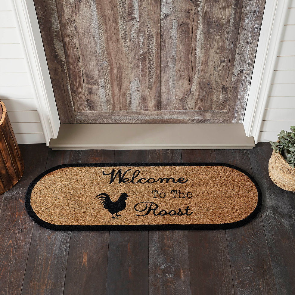 Thumbnail: Down Home Welcome to the Roost Coir Rug Oval