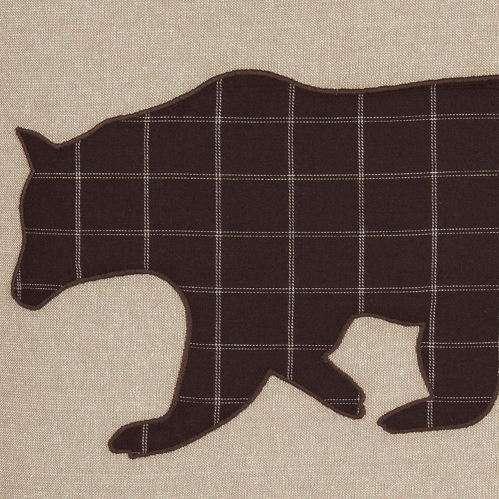 Thumbnail: Wyatt Bear Applique Pillow 18x18