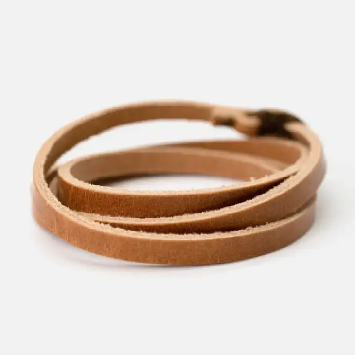 Thumbnail: Range Leather Teton Wrap Bracelet