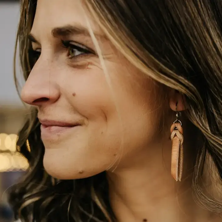 Thumbnail: Range Leather Braided Earrings