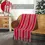 Thumbnail: Arendal Red Stripe Woven Throw 50x60