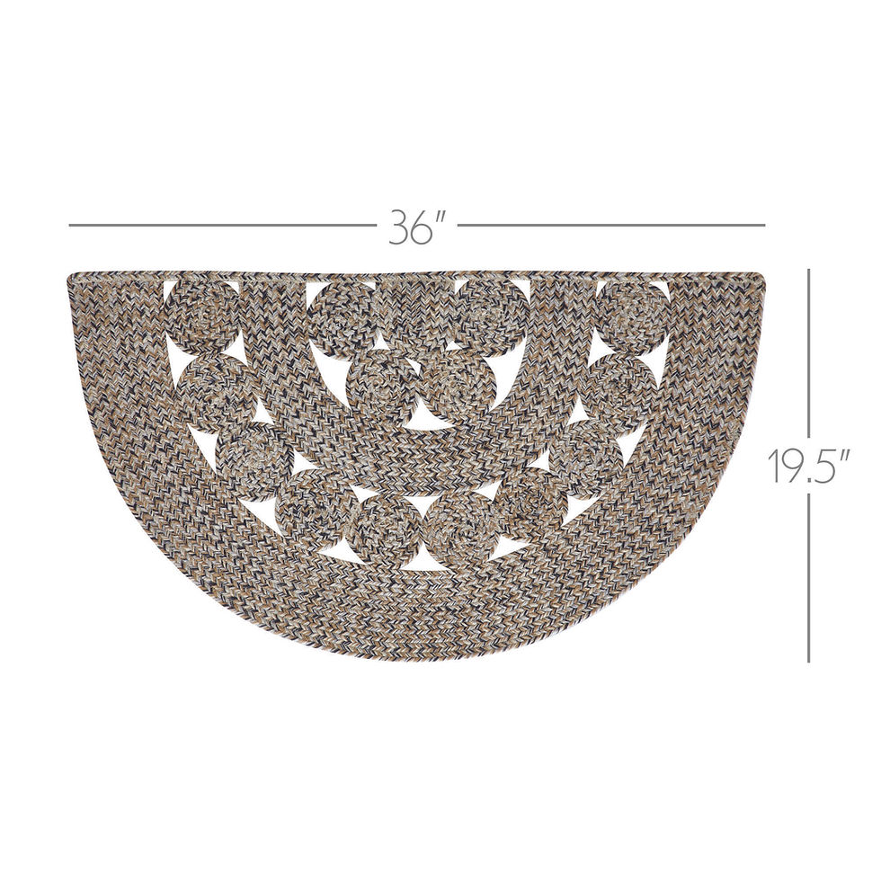 Thumbnail: Celeste Blended Pebble Indoor/Outdoor Half Circle Rug 19.5x36