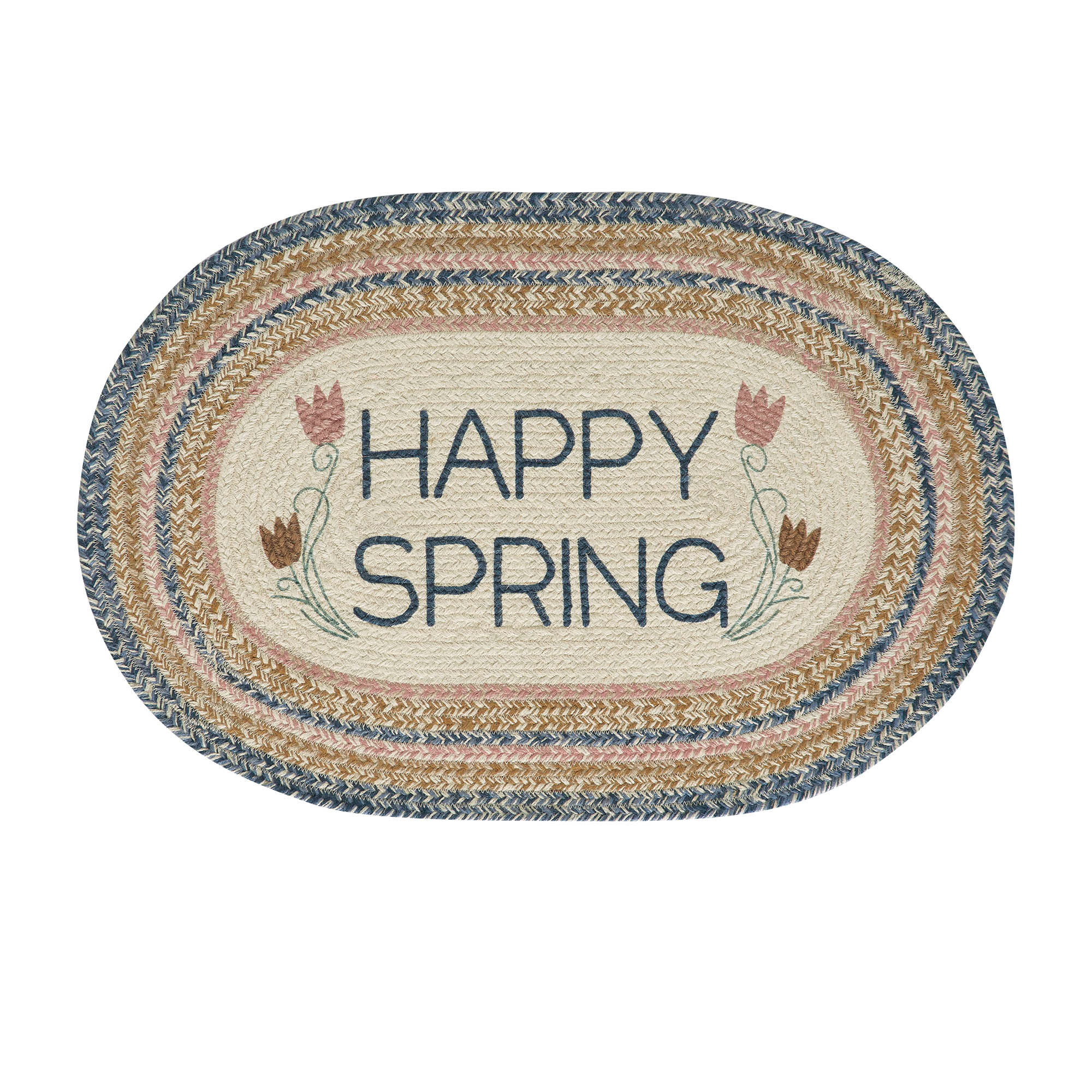 Kaila Happy Spring Jute Rug Oval w/ Pad 20x30