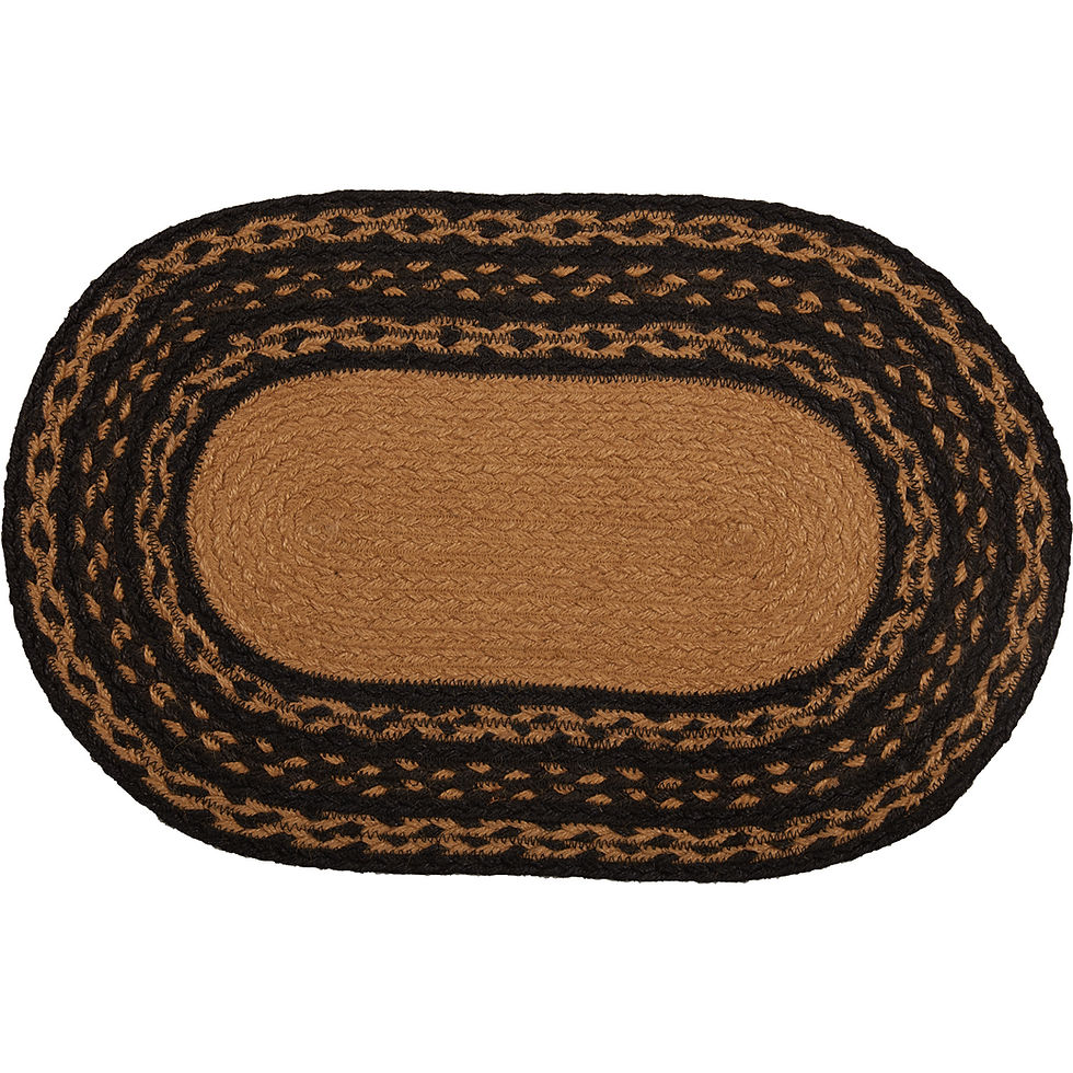Thumbnail: Farmhouse Jute Placemat Stencil Stars Set of 6 12x18