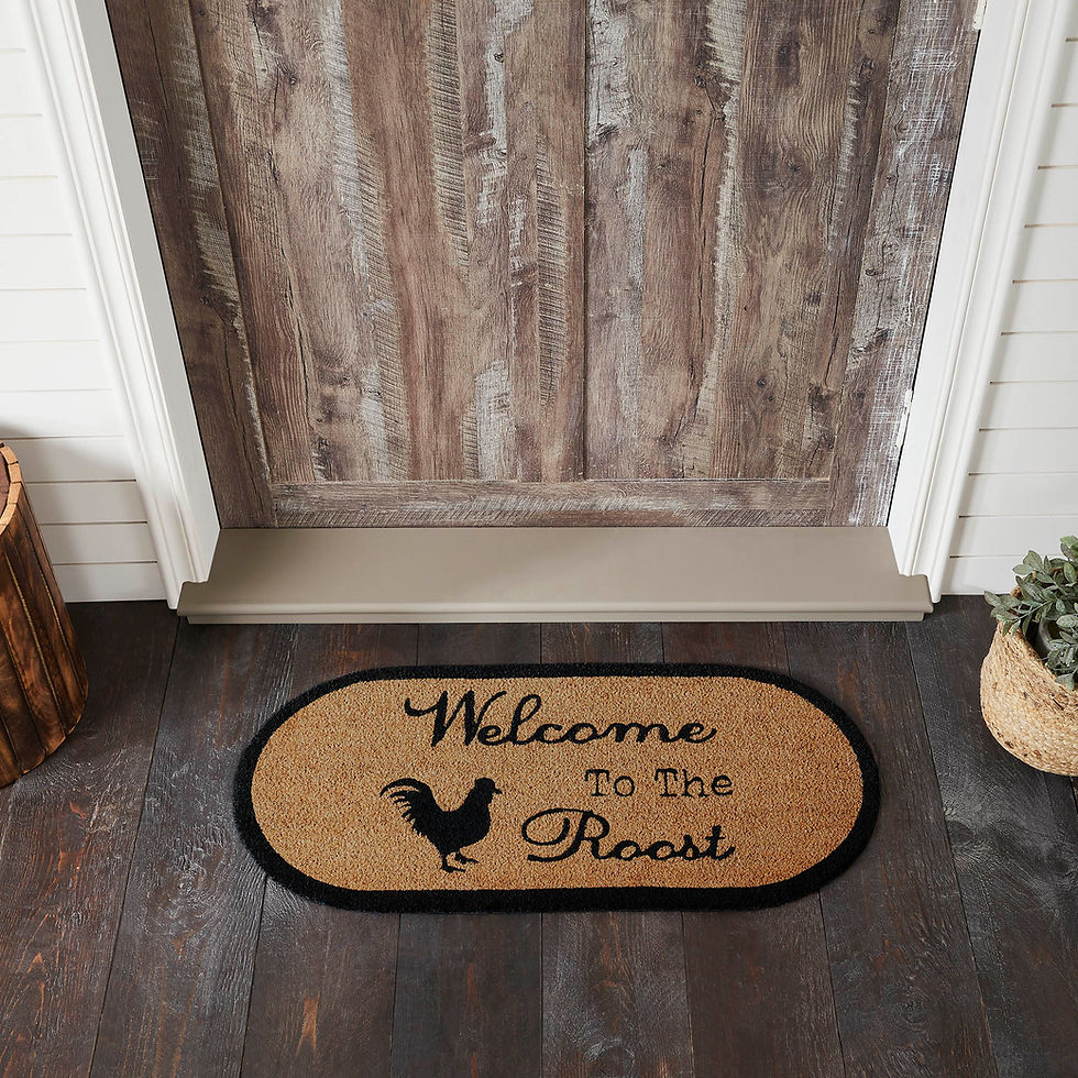 Thumbnail: Down Home Welcome to the Roost Coir Rug Oval