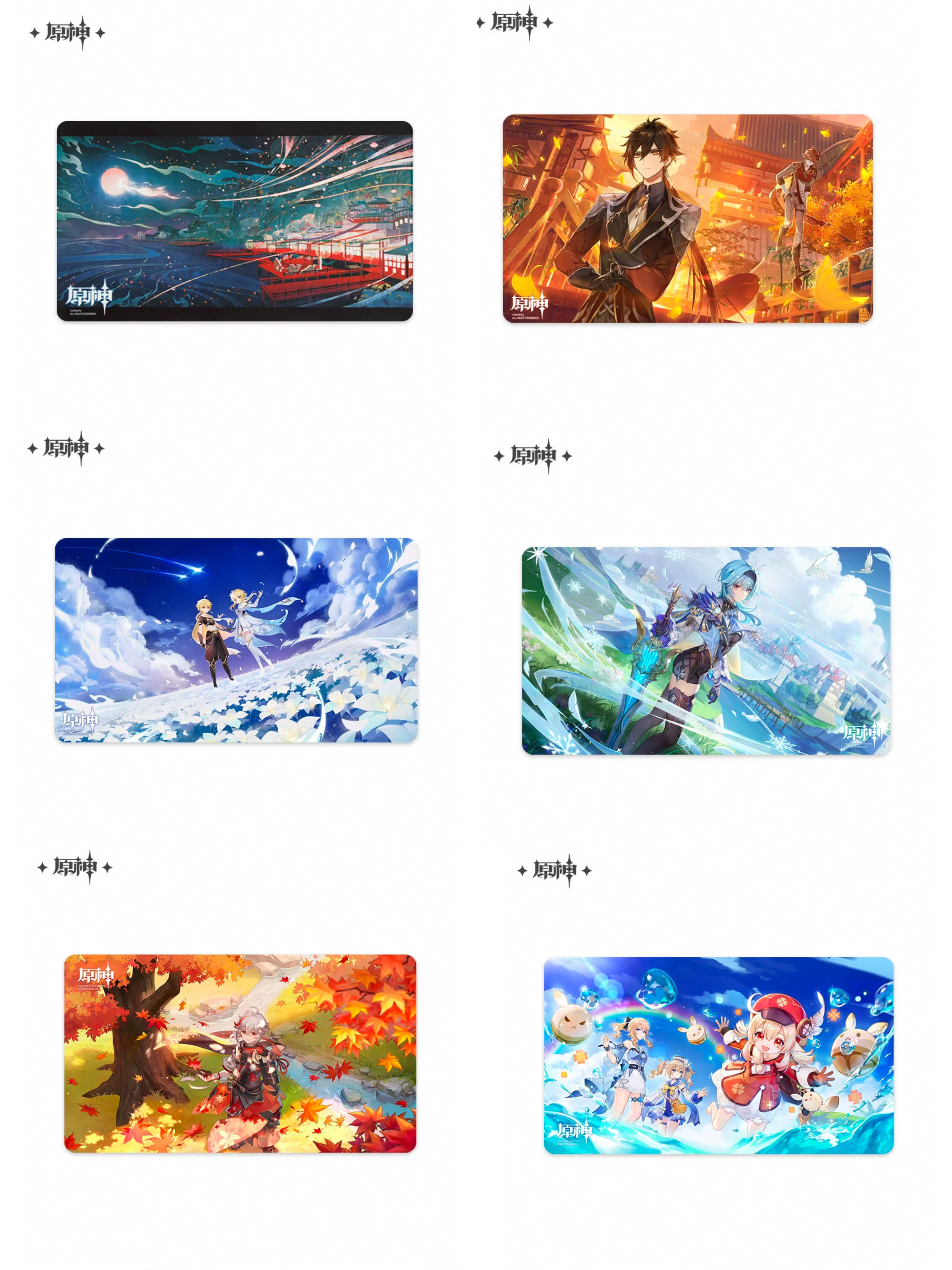 *Preorder* Official Genshin Impact Theme Series Desktop Mat Vol.1